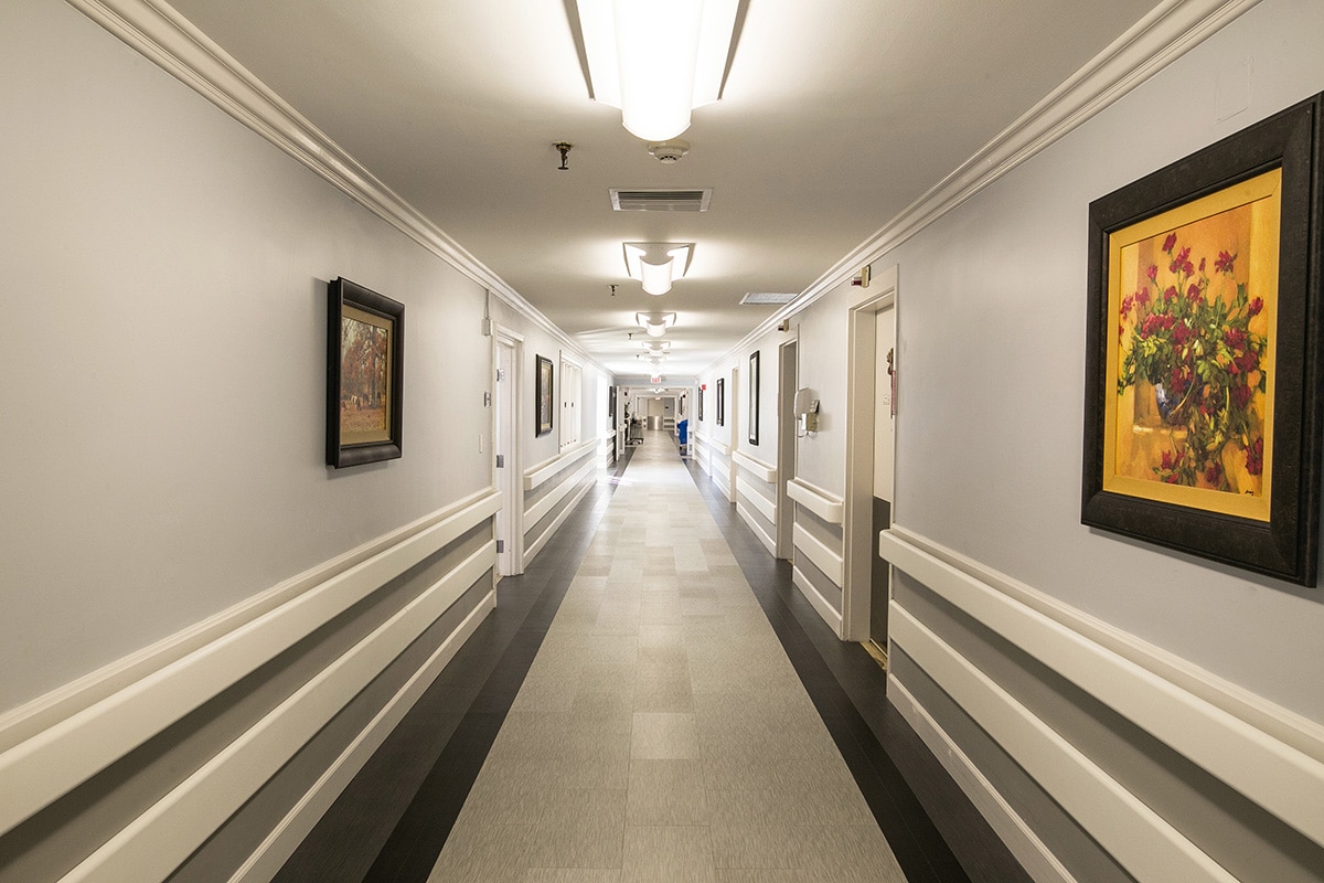 The hallway at Highland